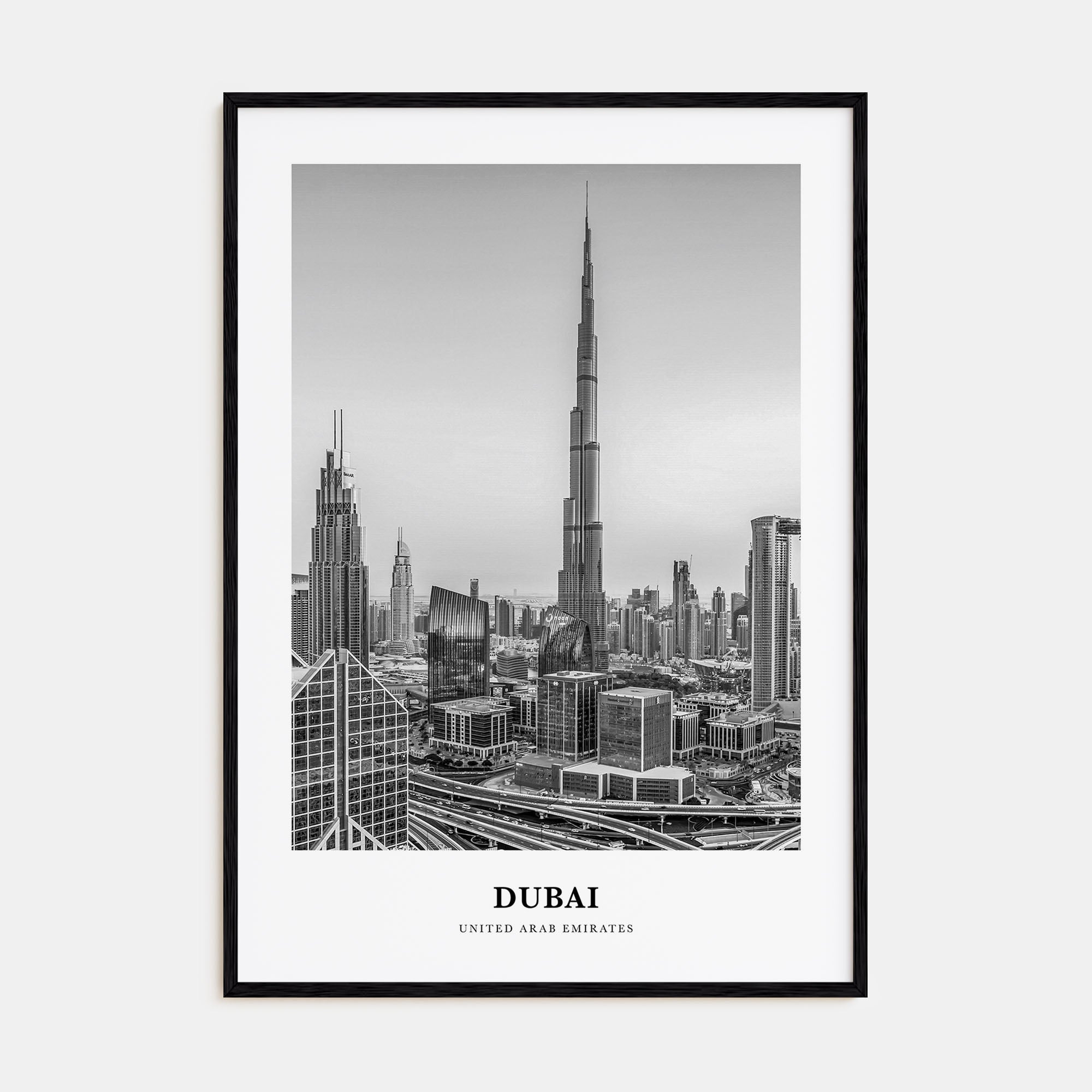 Dubai Portrait B&W No 3 Poster
