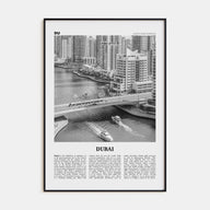 Dubai Travel B&W No 3 Poster
