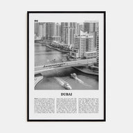 Dubai Travel B&W No 3 Poster