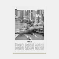 Dubai Travel B&W No 3 Poster