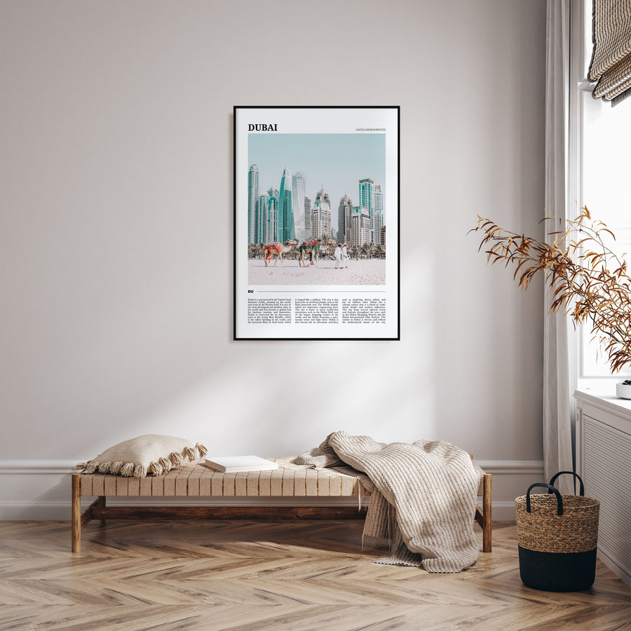 Dubai Travel Color Poster
