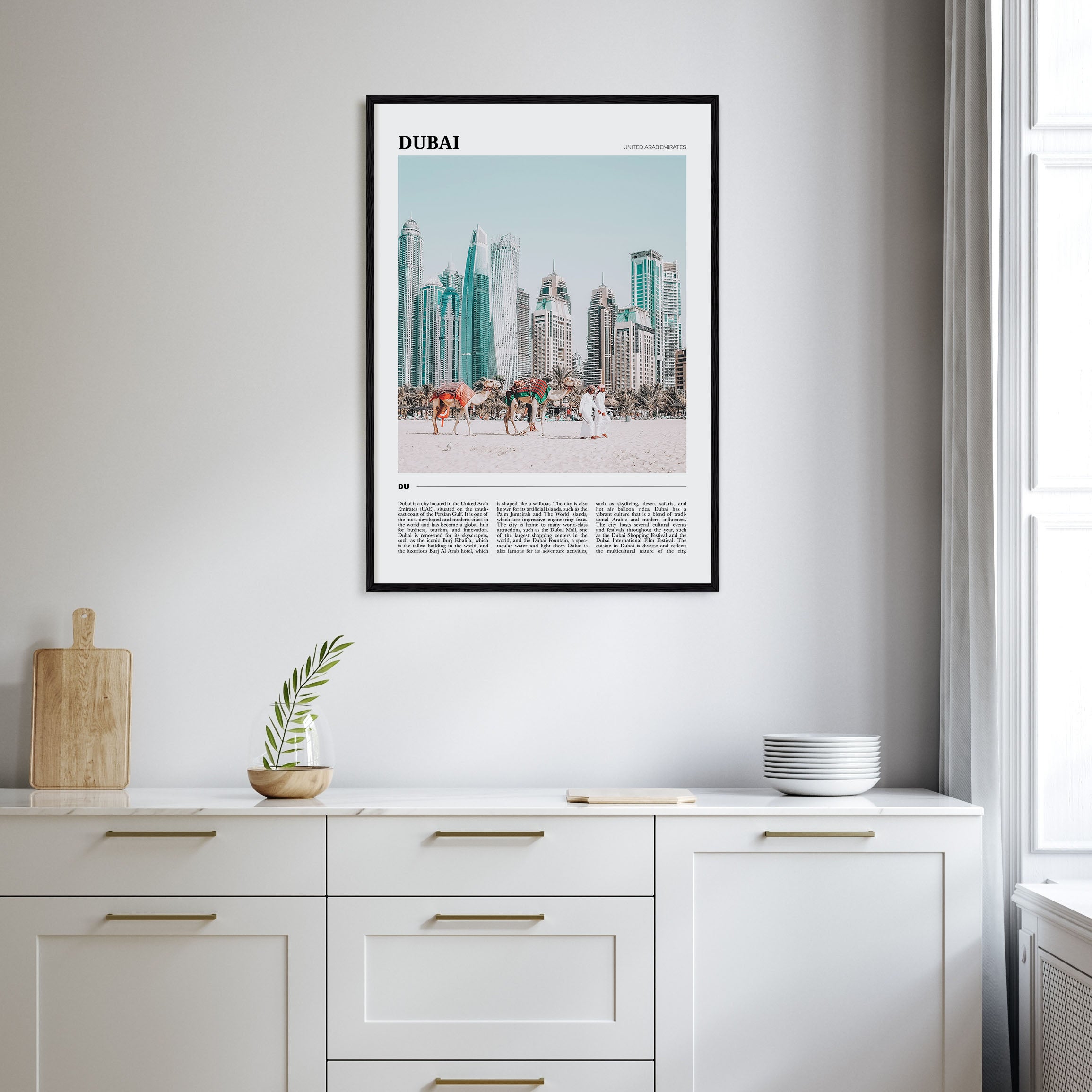 Dubai Travel Color Poster