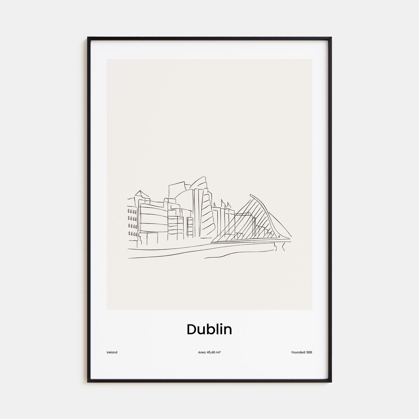 Dublin Drawn Poster