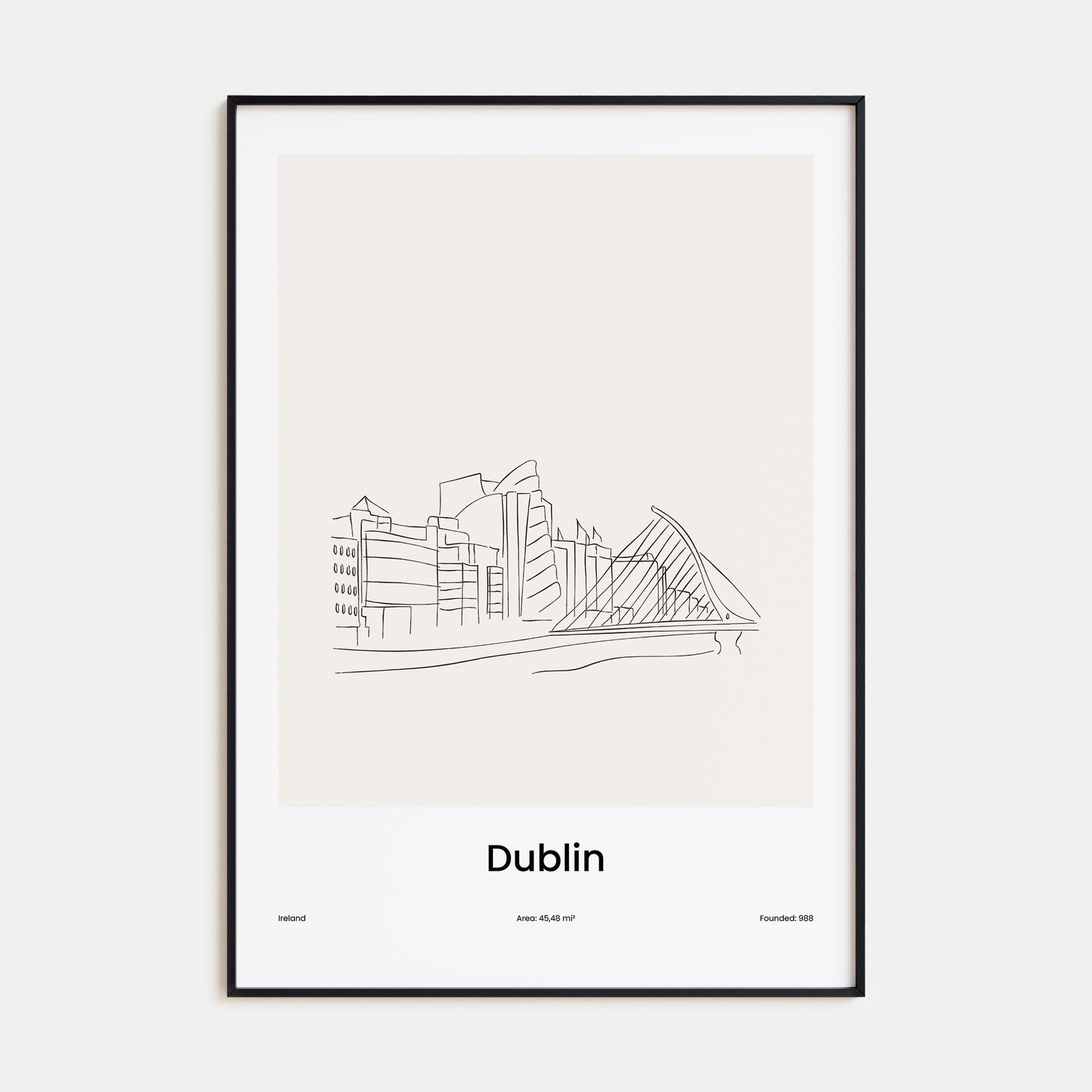 Dublin Drawn Poster