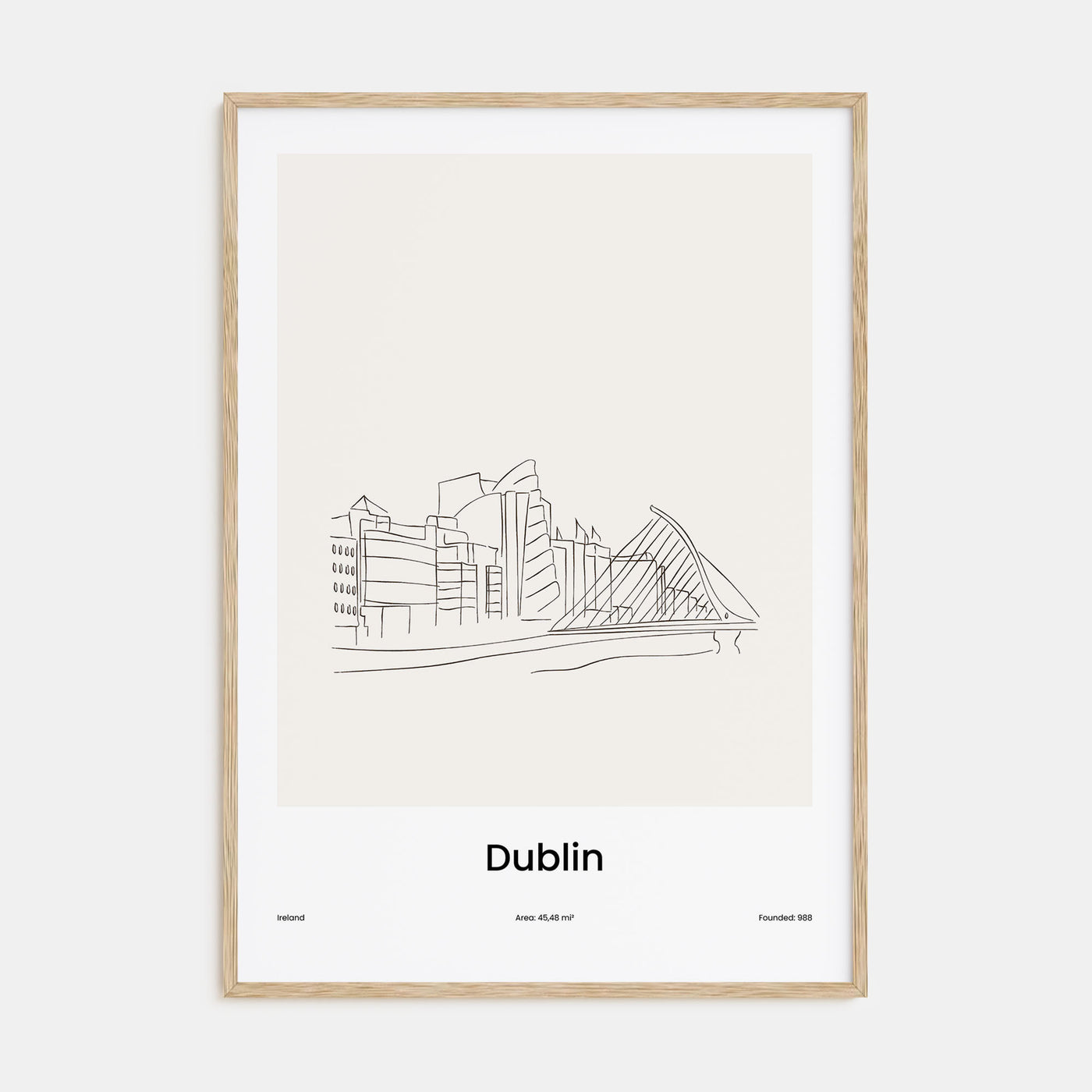 Dublin Drawn Poster
