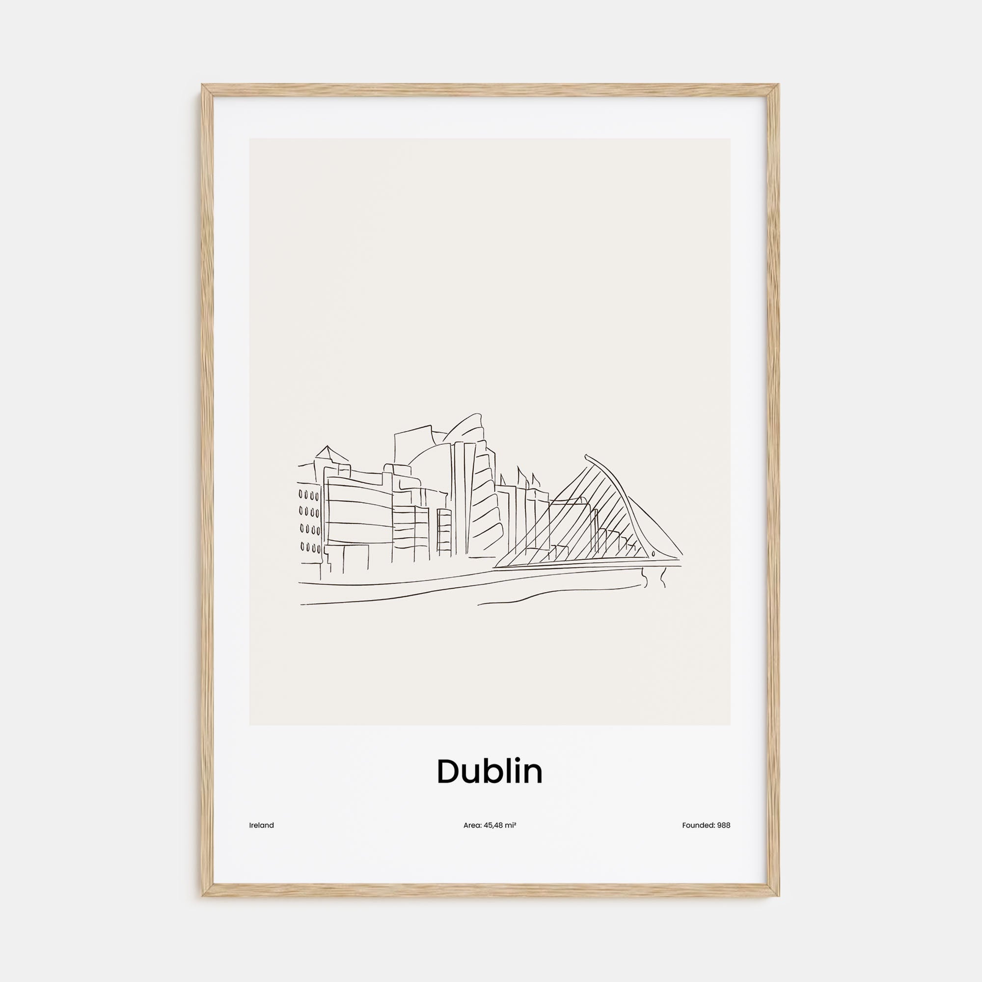 Dublin Drawn Poster