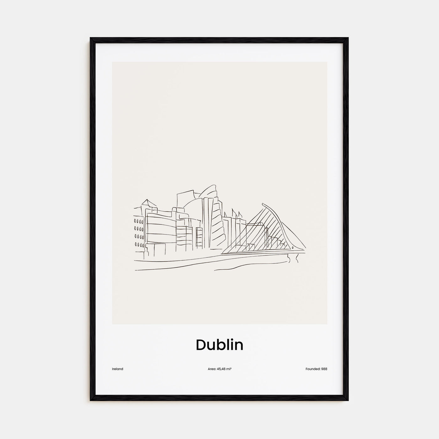 Dublin Drawn Poster