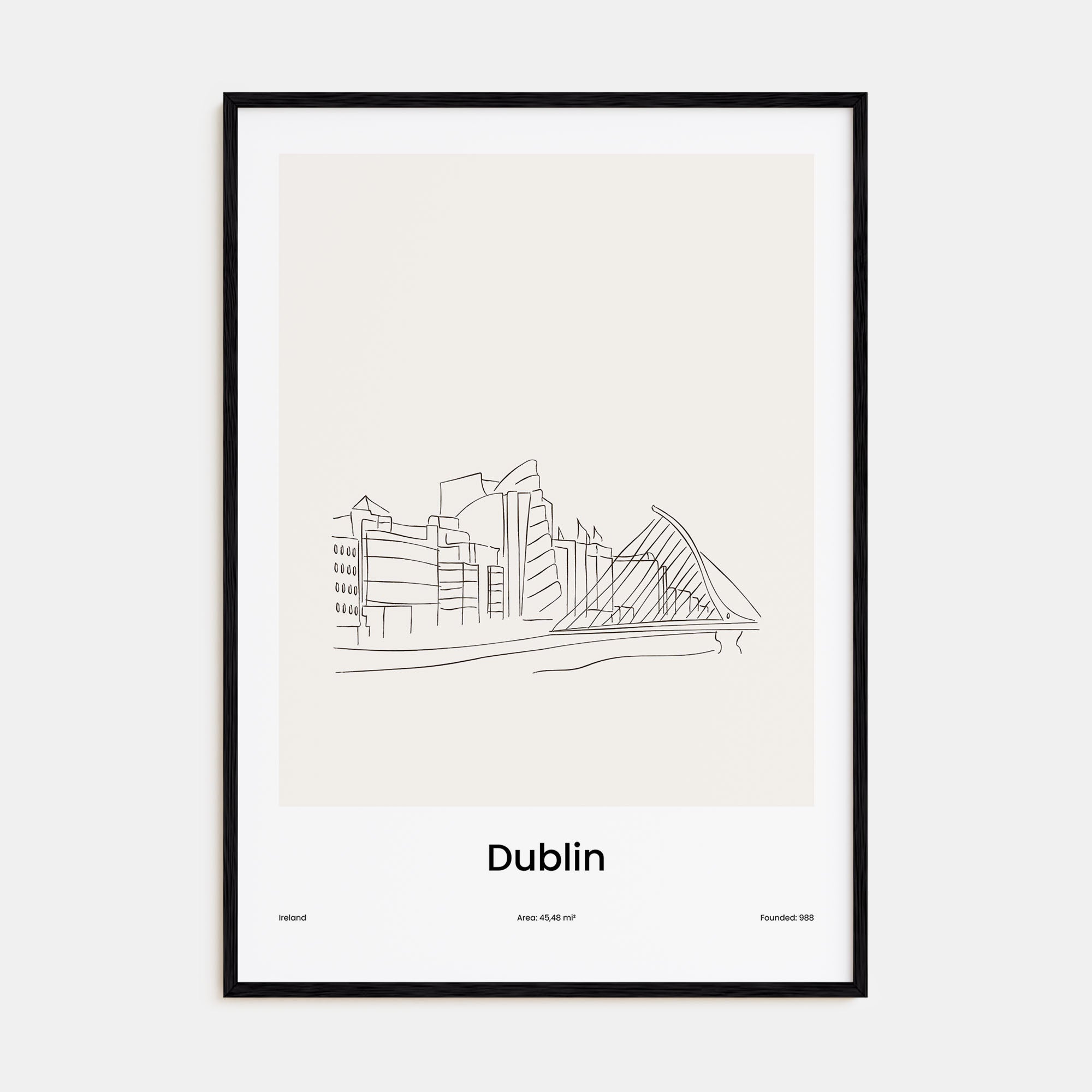 Dublin Drawn Poster