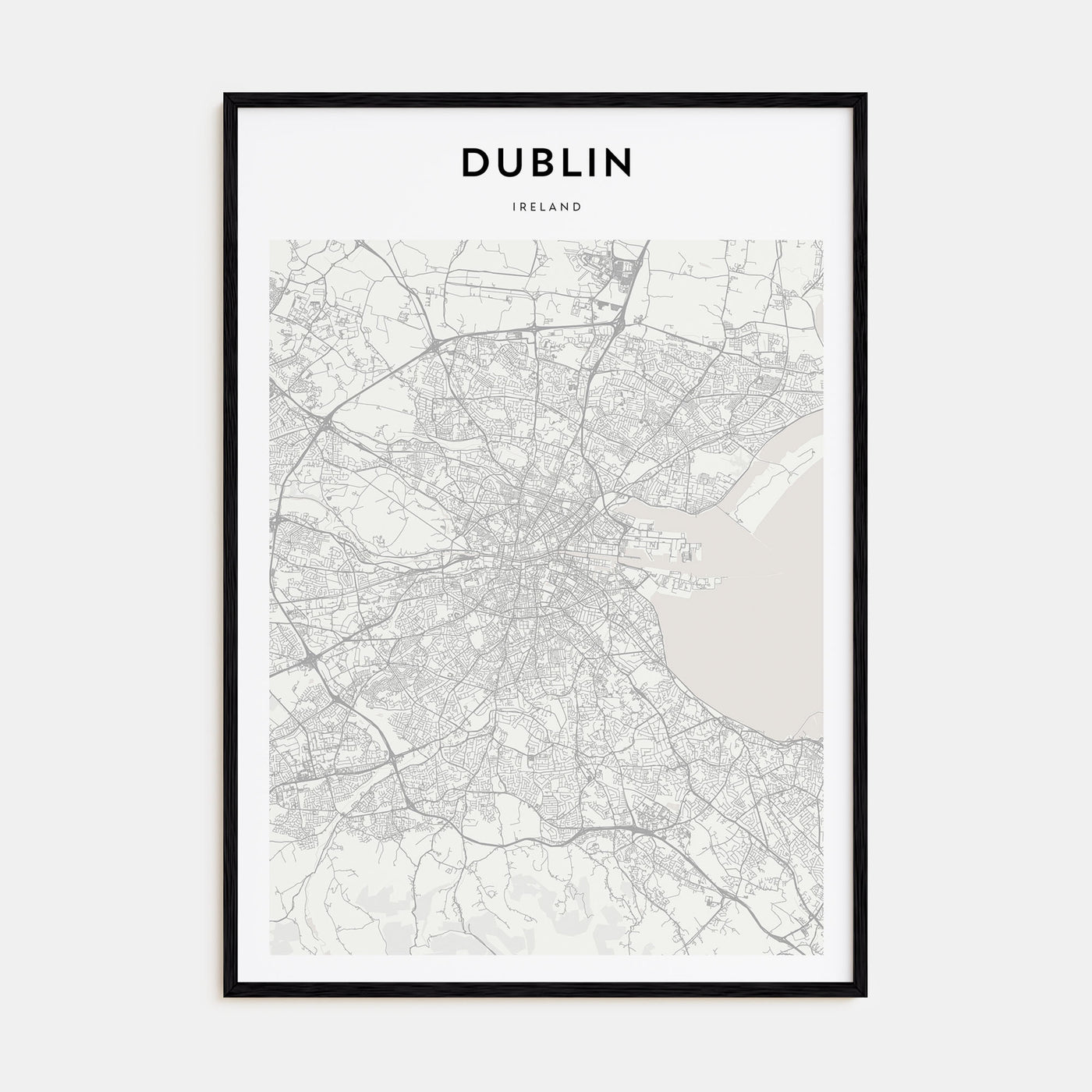 Dublin Map Portrait Poster