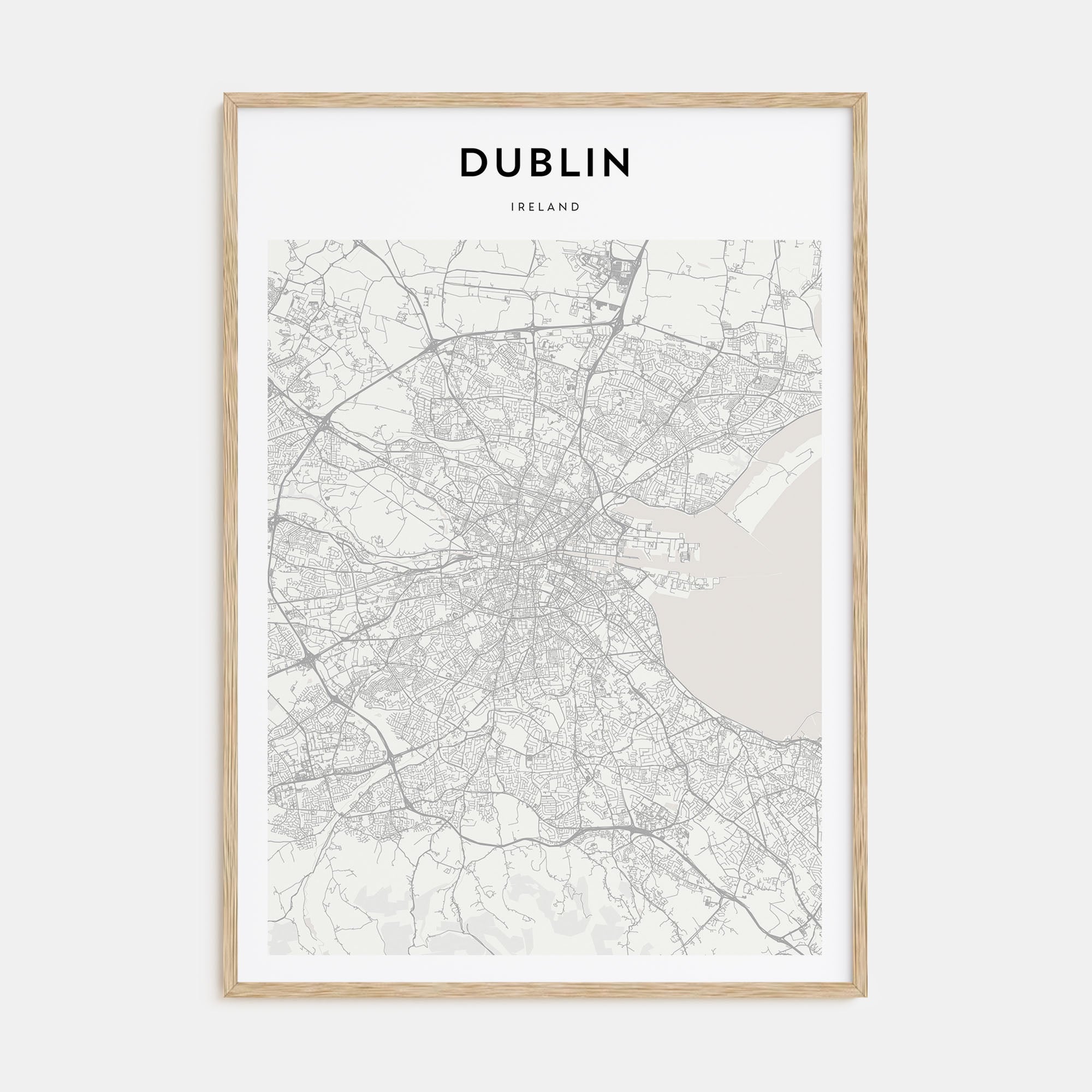 Dublin Map Portrait Poster