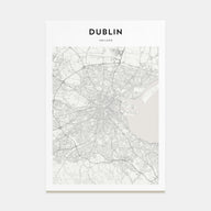 Dublin Map Portrait Poster