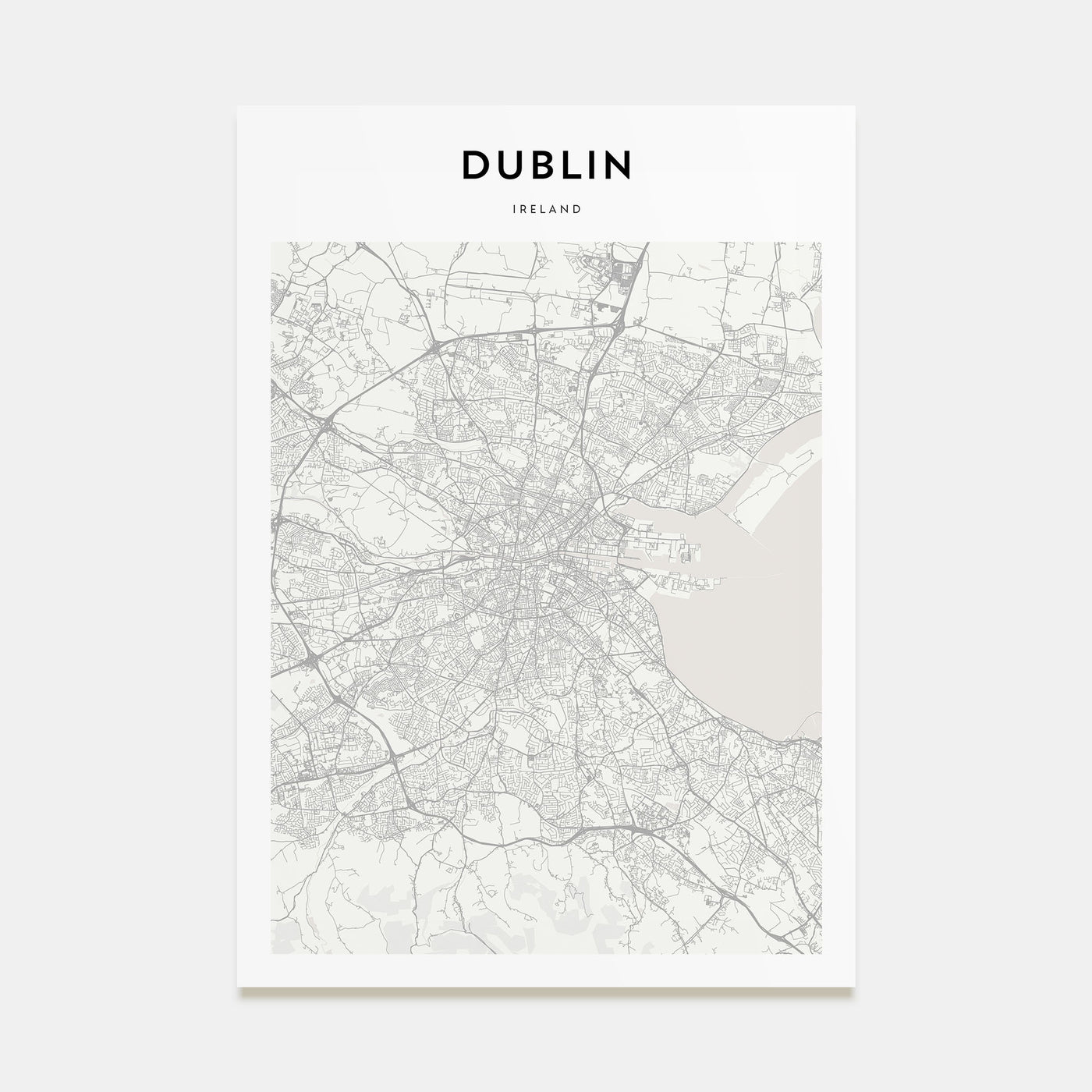 Dublin Map Portrait Poster