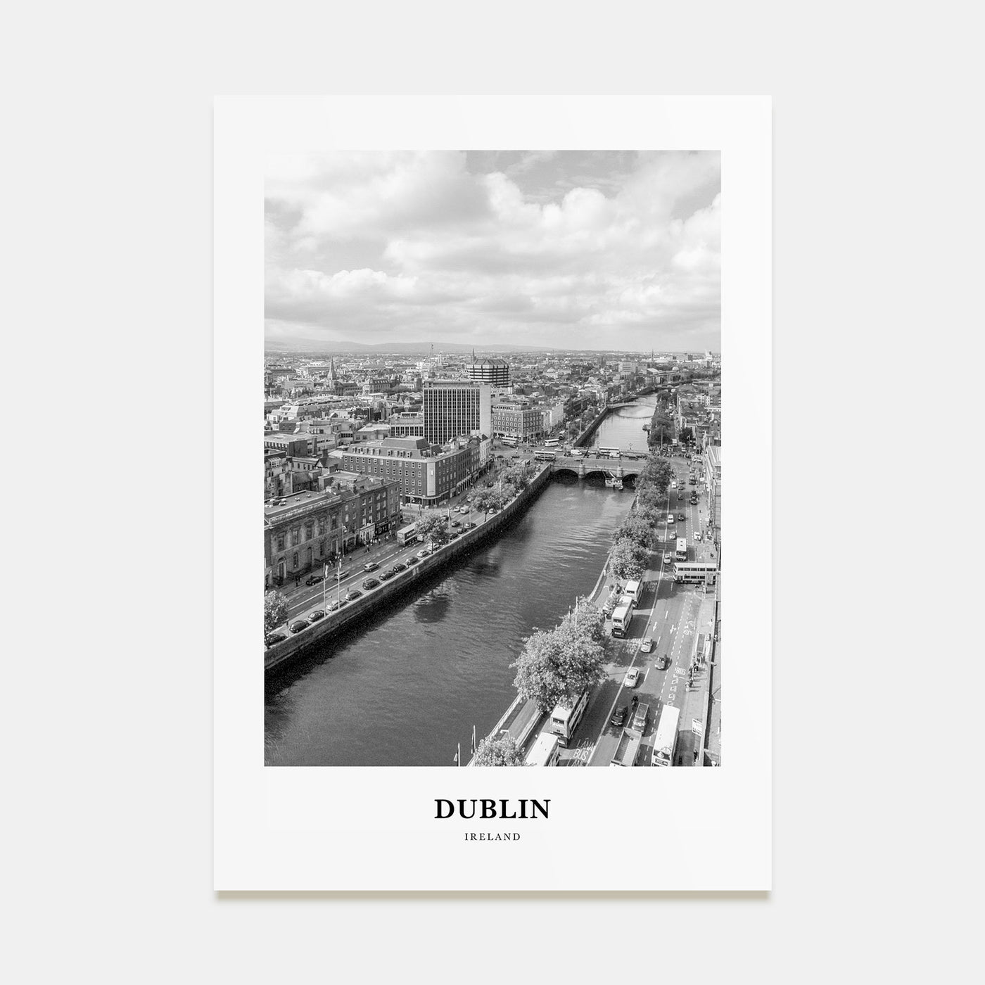Dublin Portrait B&W No 1 Poster