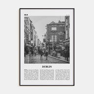 Dublin Travel B&W No 1 Poster