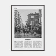 Dublin Travel B&W No 1 Poster