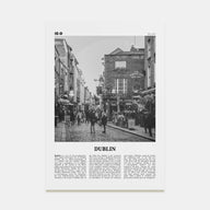Dublin Travel B&W No 1 Poster