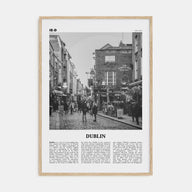 Dublin Travel B&W No 1 Poster