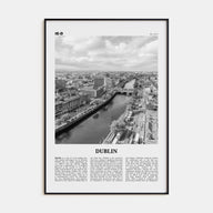 Dublin Travel B&W No 2 Poster
