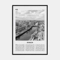 Dublin Travel B&W No 2 Poster
