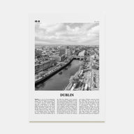 Dublin Travel B&W No 2 Poster