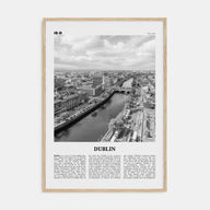 Dublin Travel B&W No 2 Poster