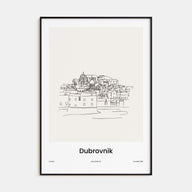 Dubrovnik Drawn Poster