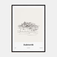 Dubrovnik Drawn Poster