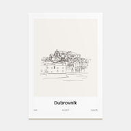 Dubrovnik Drawn Poster