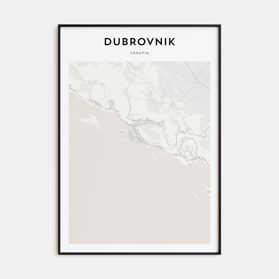 Dubrovnik Map Portrait Poster