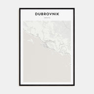 Dubrovnik Map Portrait Poster