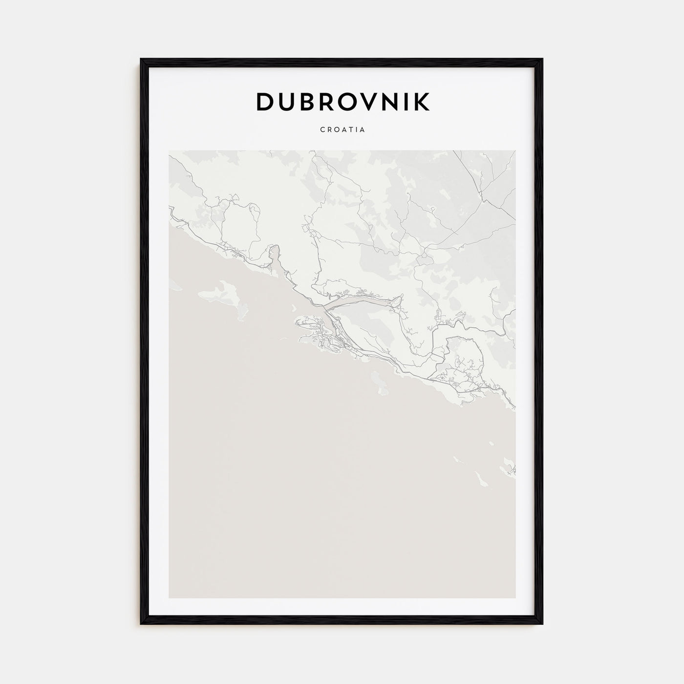 Dubrovnik Map Portrait Poster