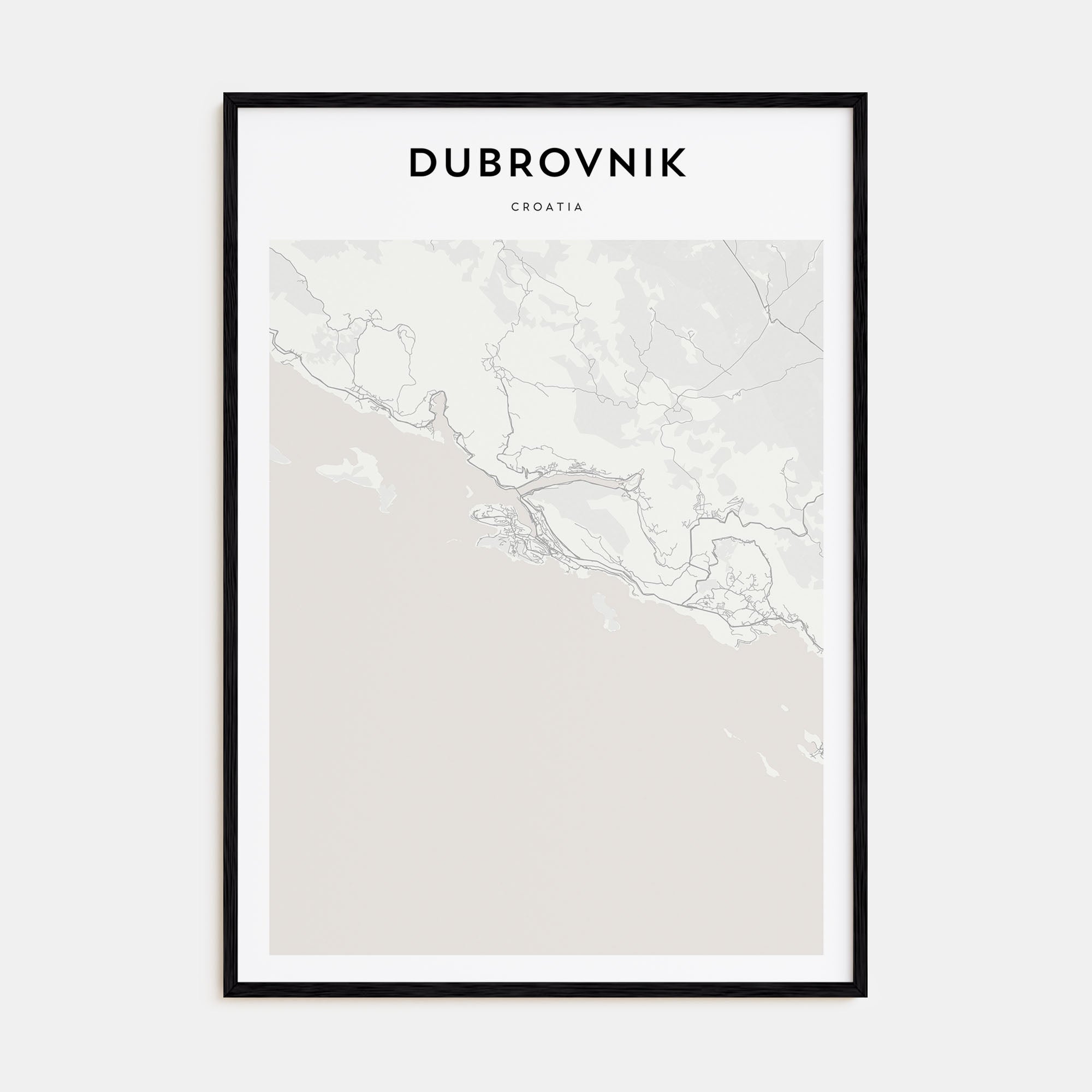 Dubrovnik Map Portrait Poster