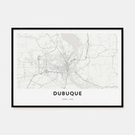 Dubuque Map Landscape Poster