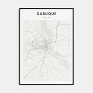 Dubuque Map Portrait Poster