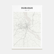 Dubuque Map Portrait Poster
