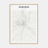 Dubuque Map Portrait Poster