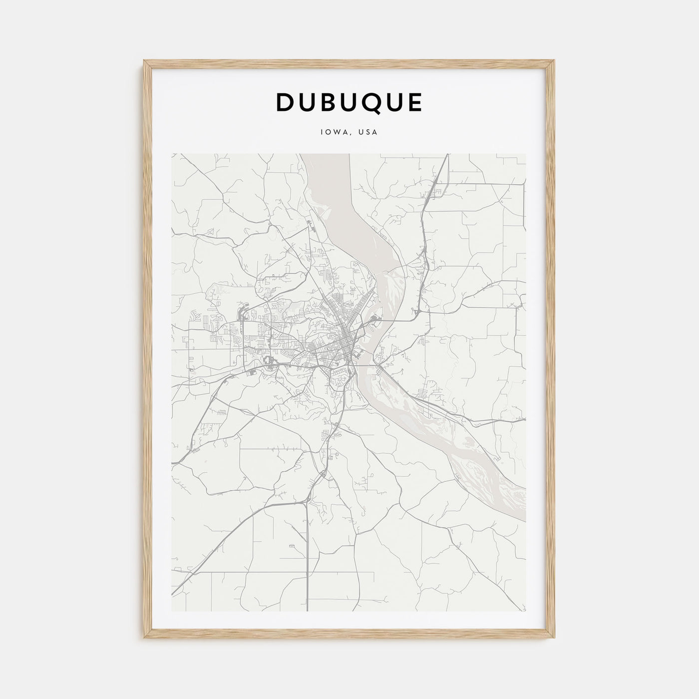 Dubuque Map Portrait Poster