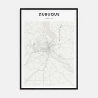 Dubuque Map Portrait Poster