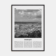 Dubuque Travel B&W Poster