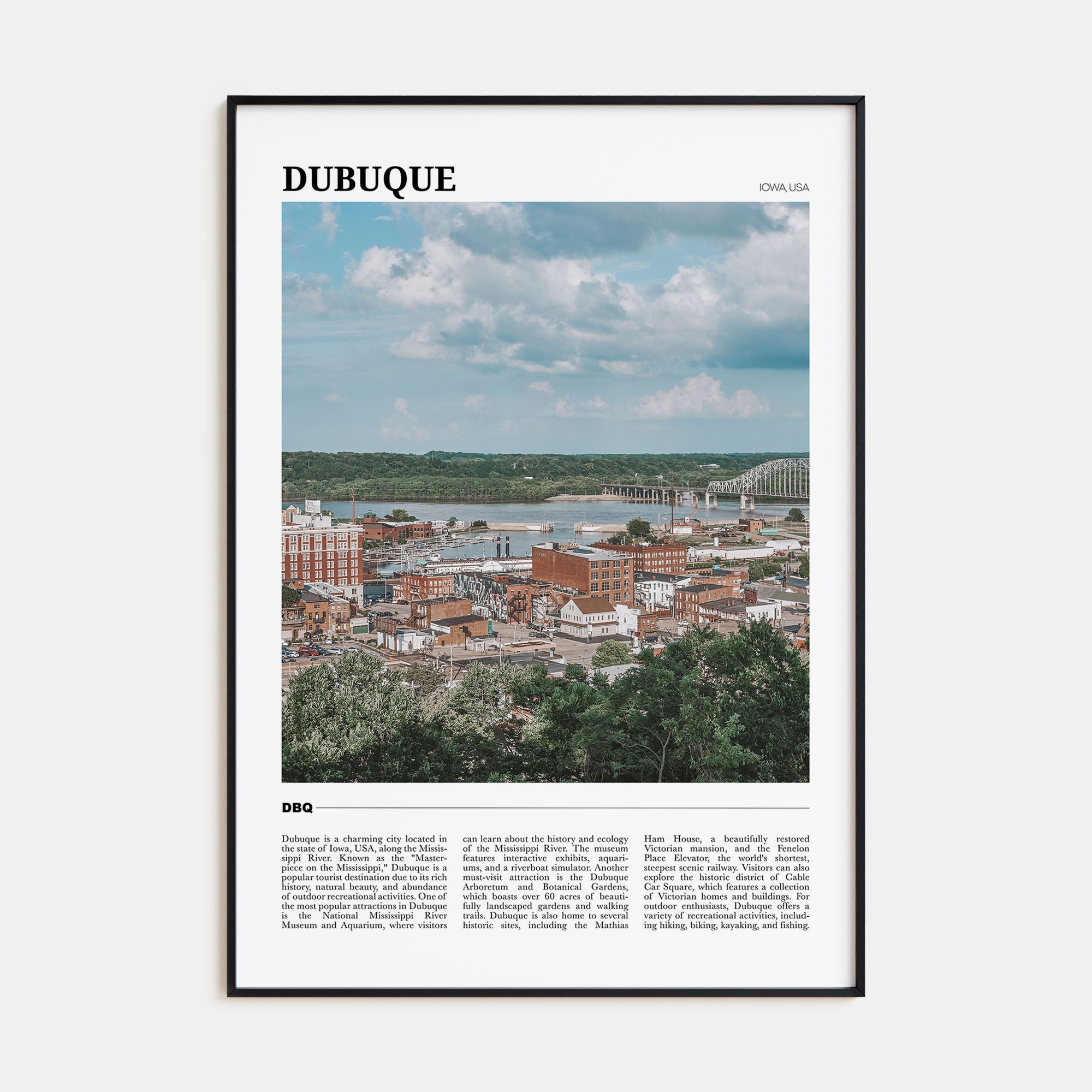Dubuque Travel Color Poster