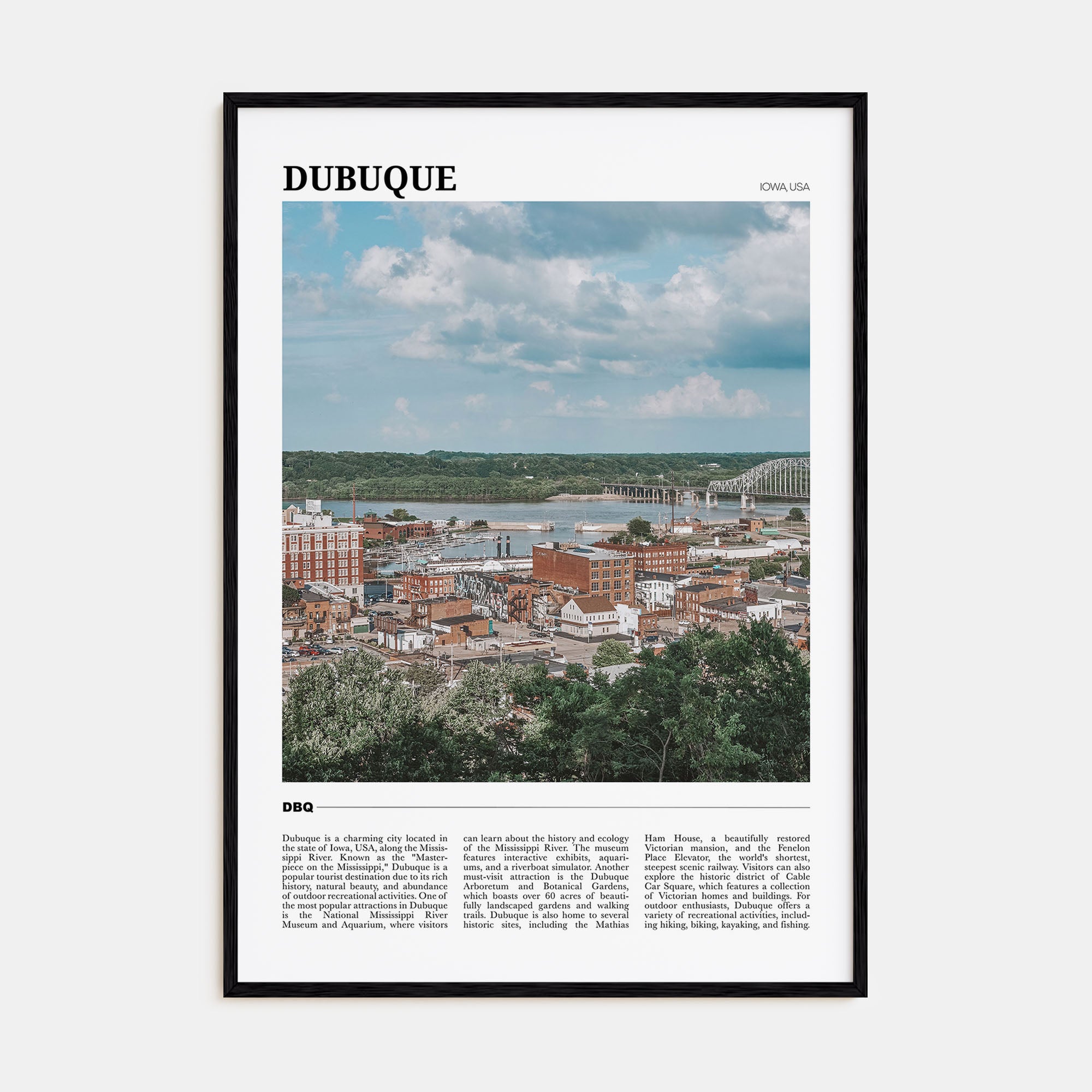 Dubuque Travel Color Poster