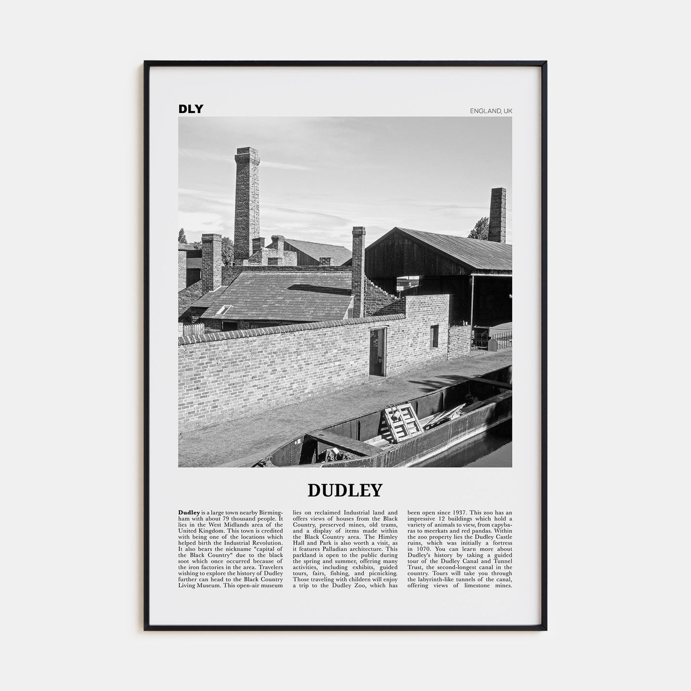 Dudley Travel B&W Poster