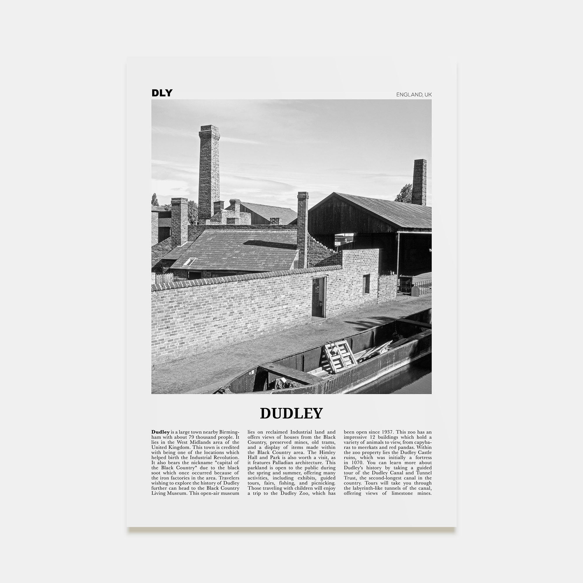 Dudley Travel B&W Poster