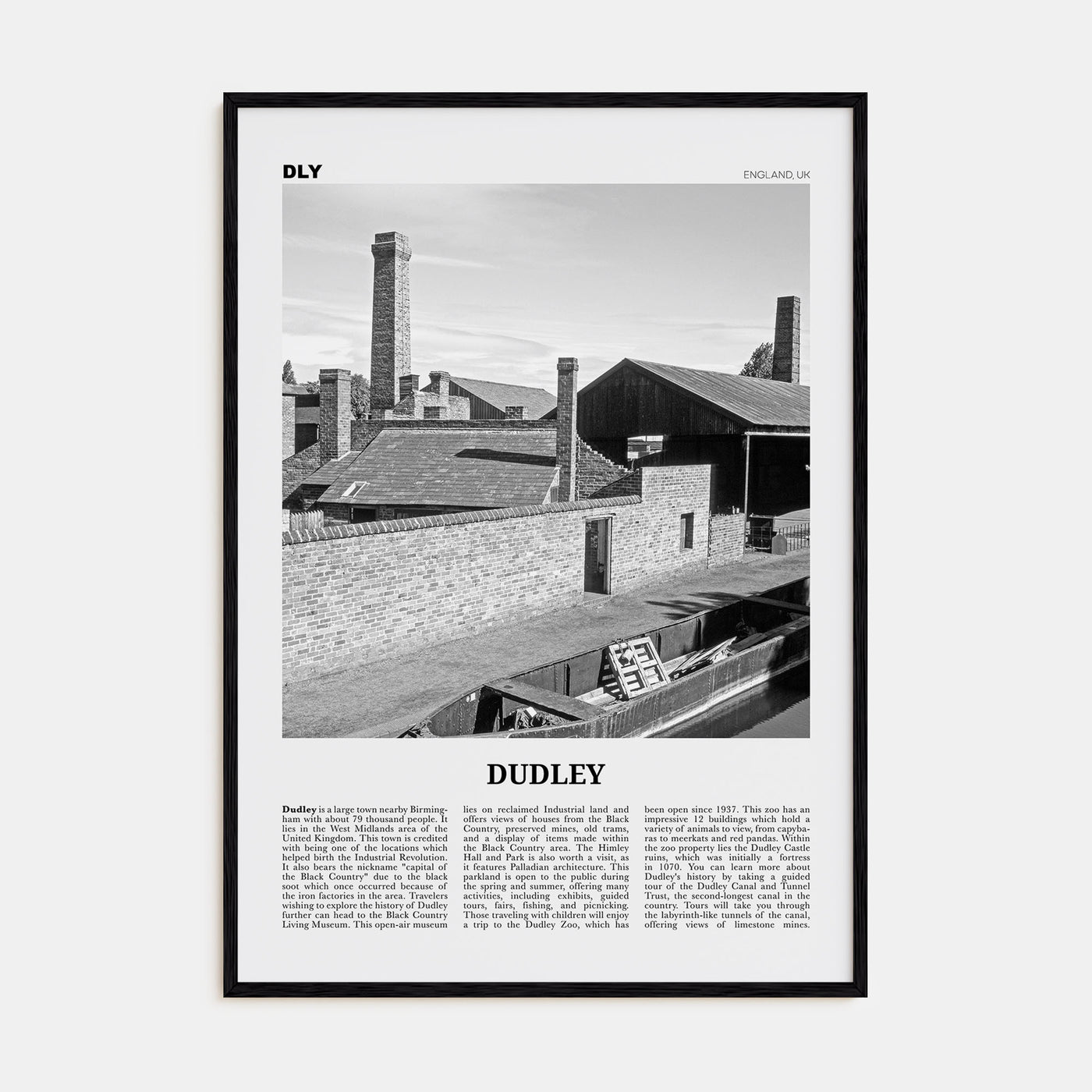 Dudley Travel B&W Poster