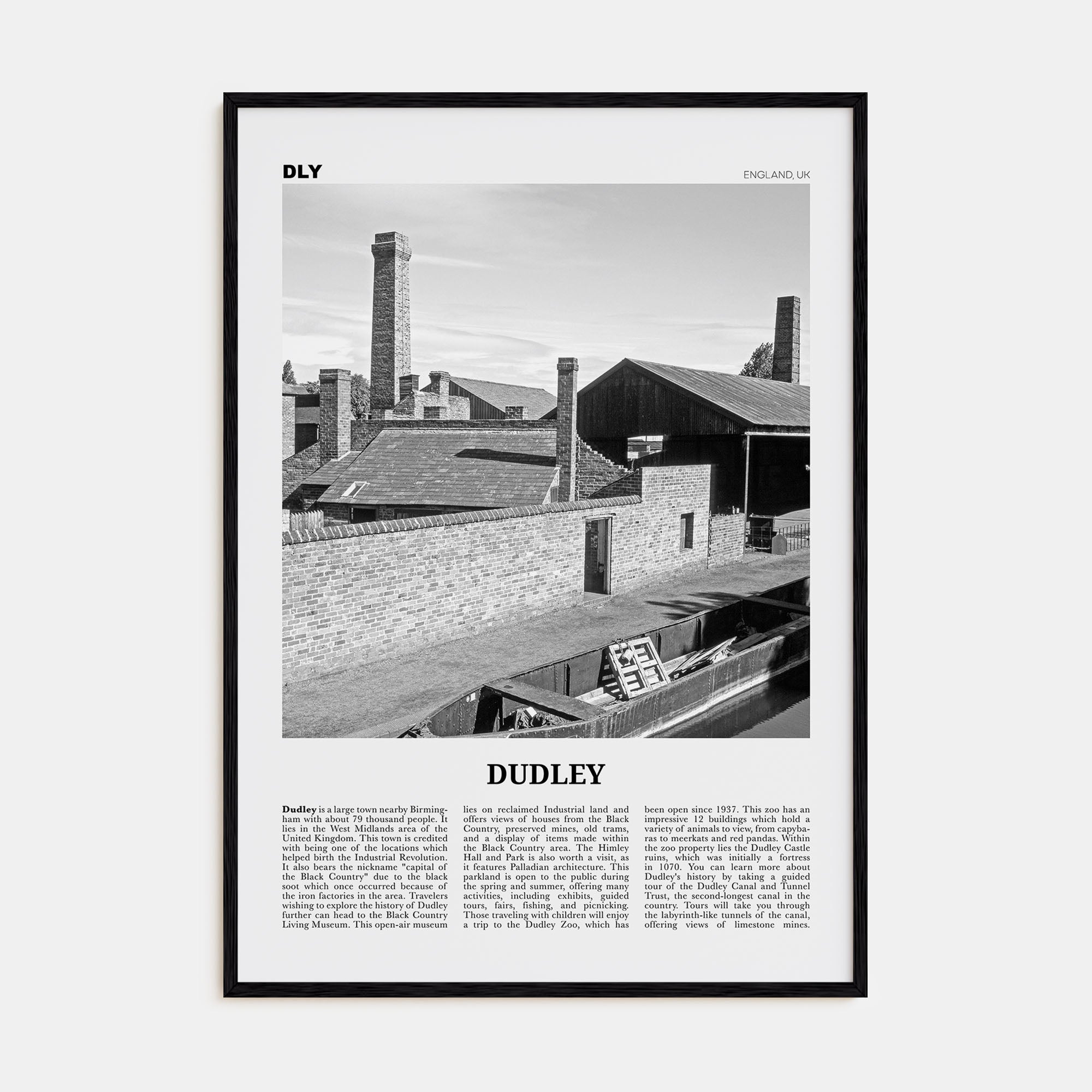 Dudley Travel B&W Poster