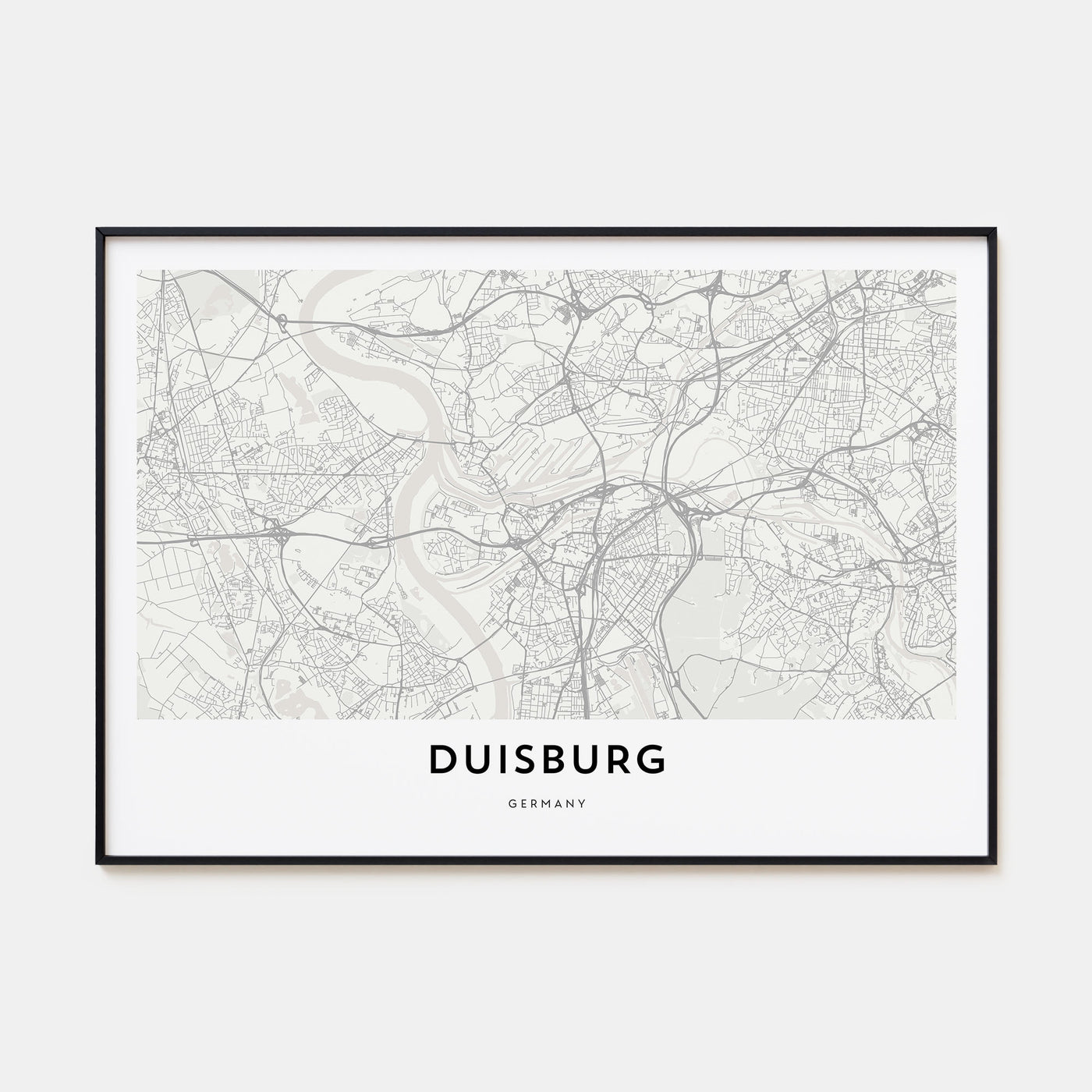 Duisburg Map Landscape Poster