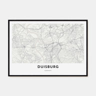 Duisburg Map Landscape Poster