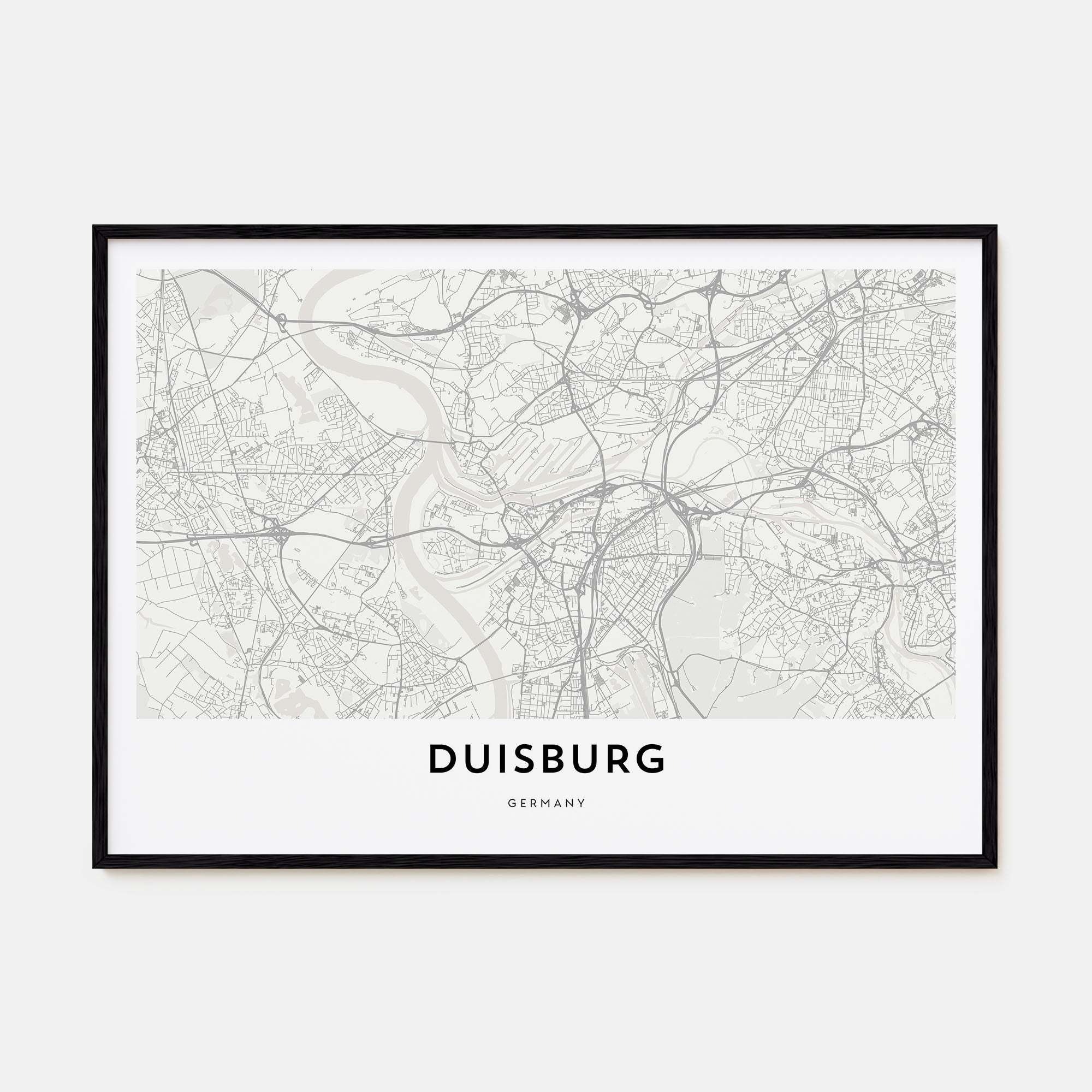 Duisburg Map Landscape Poster