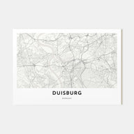 Duisburg Map Landscape Poster