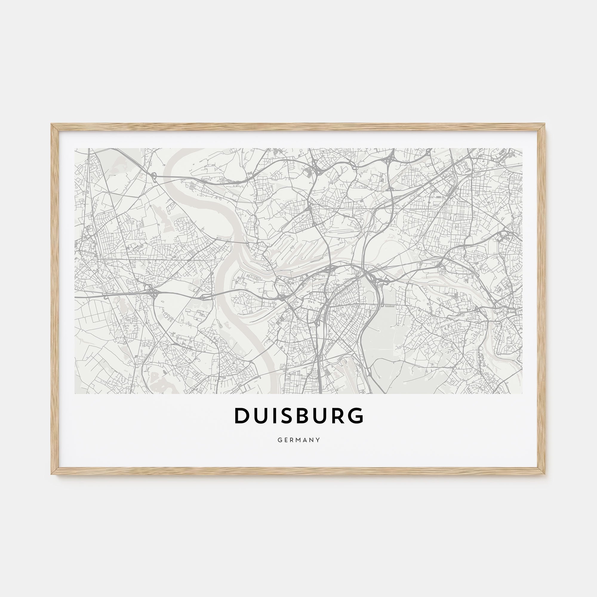 Duisburg Map Landscape Poster